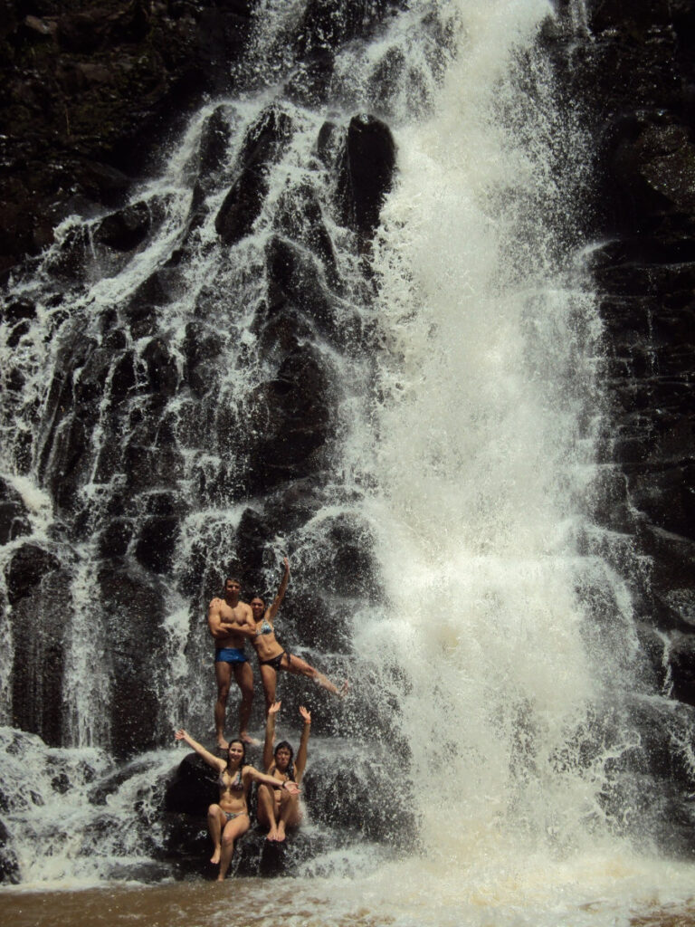 Waterfall at Pavuna's Park in Botucatu